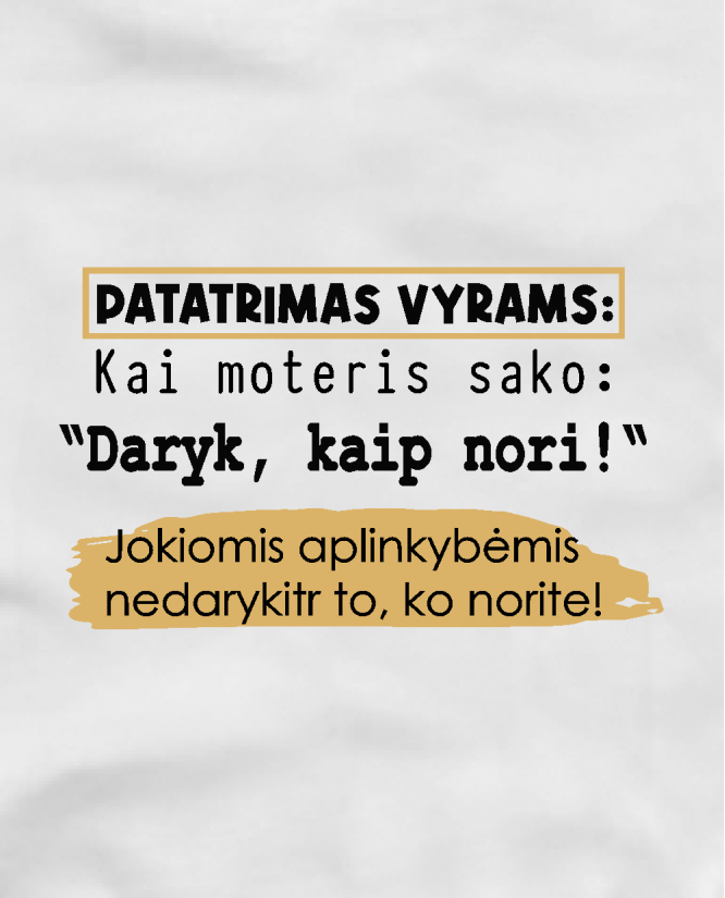 Marškinėliai patarimas vyrams